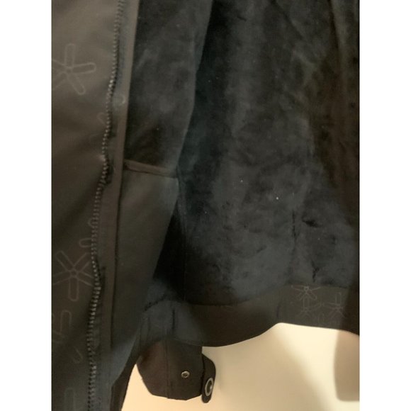 R U Pretty Rain Jacket Womens Small Black Polyester Stretch Long Sleeve Full Zip - Picture 4 of 5